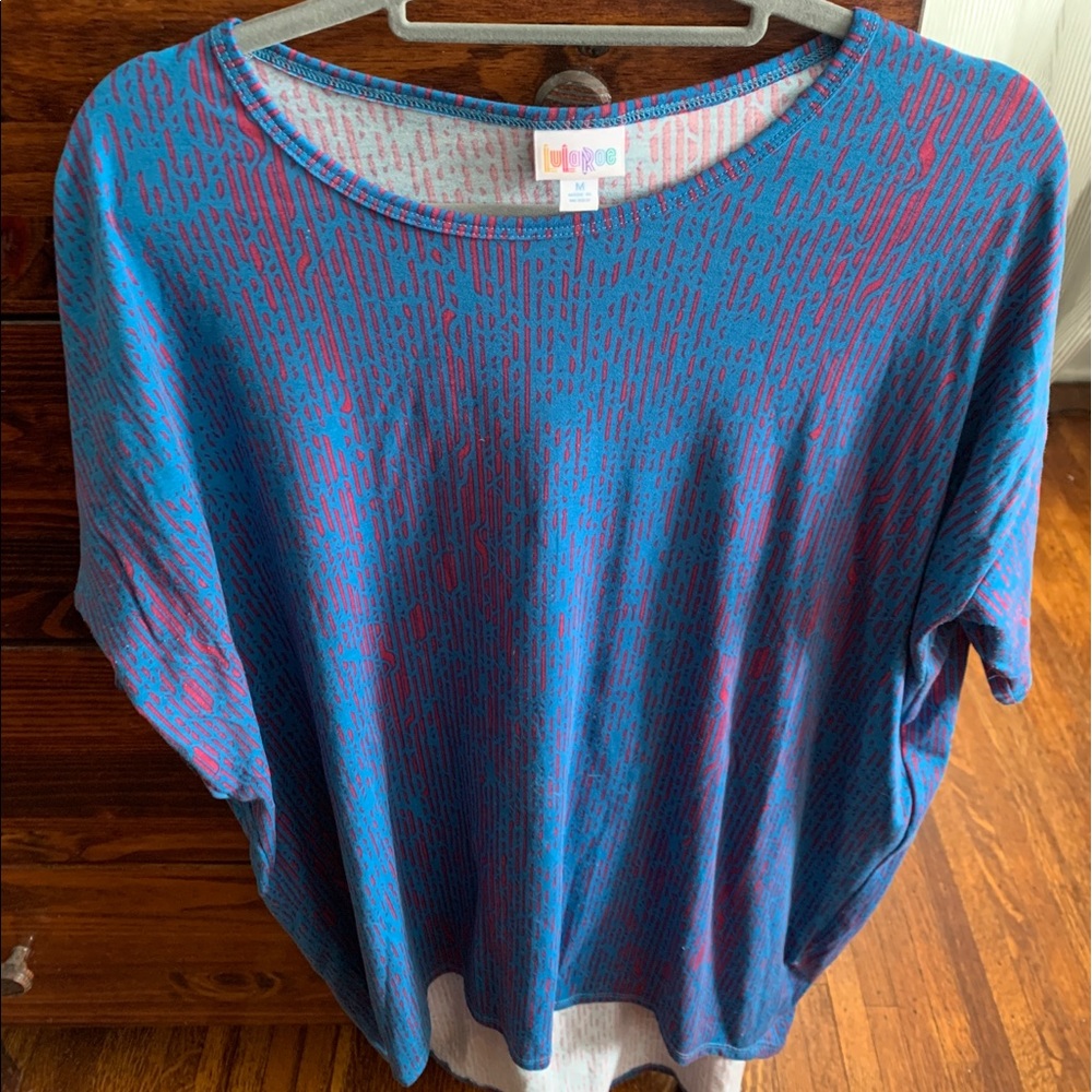 Lularoe Irma tunic blue pattern